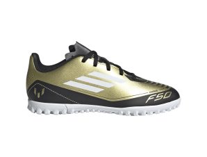 adidas – F50 Club Messi Turf Boots Kids – GOLDMT/FTWWHT/CBLACK