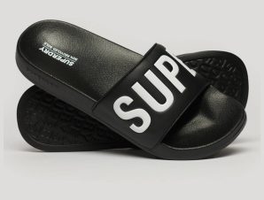 Superdry – SDRY CORE VEGAN POOL SLIDE ΠΑΝΤΟΦΛΑ ΓΥΝΑΙΚΕΙΑ – BLACK/OPTIC