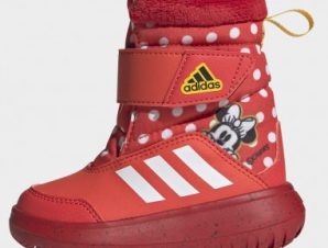 Adidas Winterplay x Disney Παιδικά Μποτάκια με Σκρατς Bright Red / Cloud White / Better Scarlet IG7191