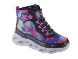 Skechers Sweer Starz Παιδικά Μποτάκια με Σκρατς & Κορδόνια Πολύχρωμα 302690L/NVMT