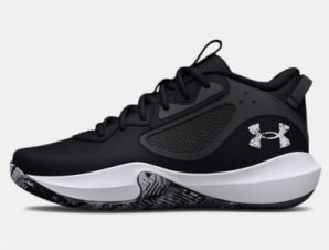 Under Armour Lockdown 6 3025616-001 Ψηλά Μπασκετικά Παπούτσια Black / White